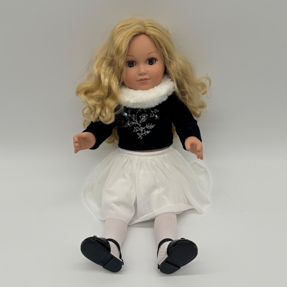 Cititoy 18 Inch Doll Blonde Wavy Hair Brown Eyes American Girl Winter Outfit